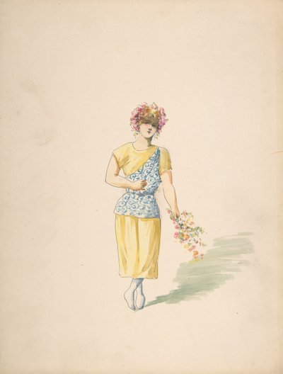 Costume for a Youth in Yellow and Blue by Charles Bianchini