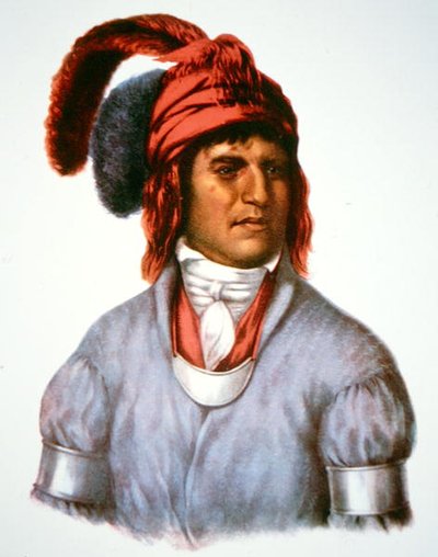 Ledagie, a chief of the Creek people, from a painting of 1825 by Charles Bird (after) King