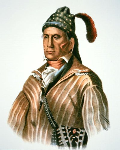 Menawa, chief of the Creek people, from a painting of 1826 by Charles Bird (after) King