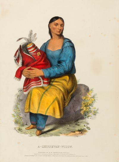 A Chippeway Widow, from History of the Indian Tribes of North America by Charles Bird King