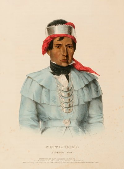 Chittee-Yoholo, a Seminole Chief, from History of the Indian Tribes of North America by Charles Bird King