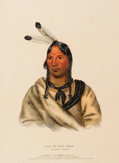 Esh-Ta-Hum-Leah, a Sioux Chief, from History of the Indian Tribes of North America by Charles Bird King