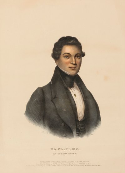KA-NA-PI-MA, an Ottawa Chief, from History of the Indian Tribes of North America by Charles Bird King