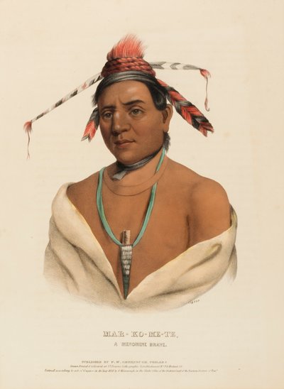 Mar-ko-me-te, a Menomene Brave, from History of the Indian Tribes of North America by Charles Bird King