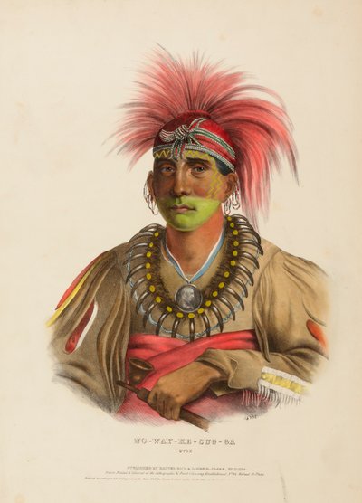 No-Way-Ke-Sug-Ga, Otoe, from History of the Indian Tribes of North America by Charles Bird King