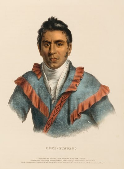 OCHE-FINCECO, from History of the Indian Tribes of North America by Charles Bird King