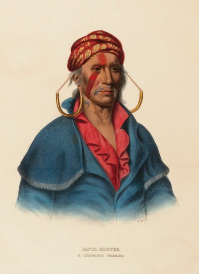 PAYTA-KOOTHA. A SHAWANOE WARRIOR, from History of the Indian Tribes of North America by Charles Bird King