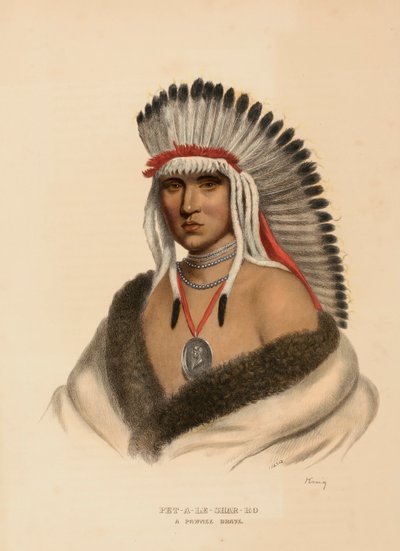 Pet-A-Le-Shar-Ro, a Pawnee Brave, from History of the Indian Tribes of North America by Charles Bird King