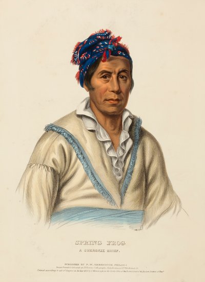 Spring Frog, a Cherokee Chief, from History of the Indian Tribes of North America by Charles Bird King