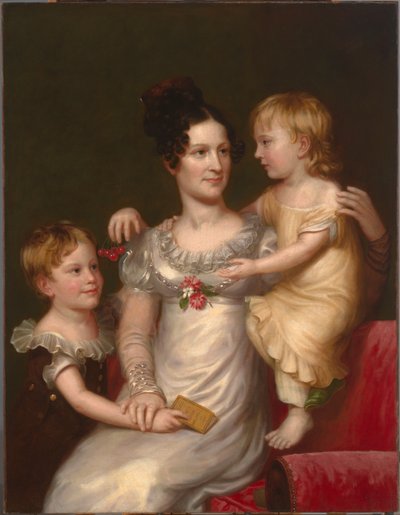 Sarah Weston Seaton with her Children Augustine and Julia, c. 1815 by Charles Bird King