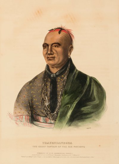 Thayendanegea, the Great Captain of the Six Nations, from History of the Indian Tribes of North America by Charles Bird King