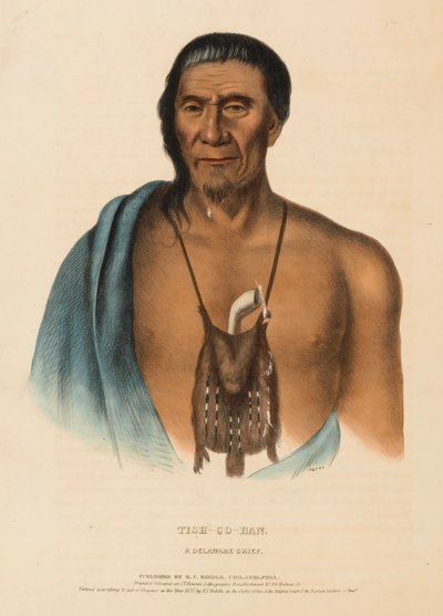 TISH-CO-HAN. A DELAWARE CHIEF, from History of the Indian Tribes of North America by Charles Bird King