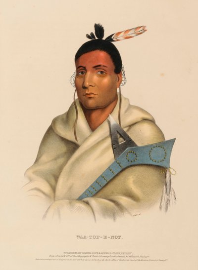 WAA-TOP-E-NOT, from History of the Indian Tribes of North America by Charles Bird King