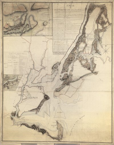 A Plan of New York Island, and Part of Long Island, with the Surrounding Country by Charles Blaskowitz