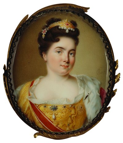 Portrait of Empress Catherine I. 1684-1727, 1717 by Charles Boit