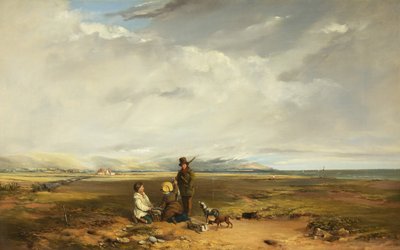 Landscape with Sportsman and Companions by Charles Branwhite