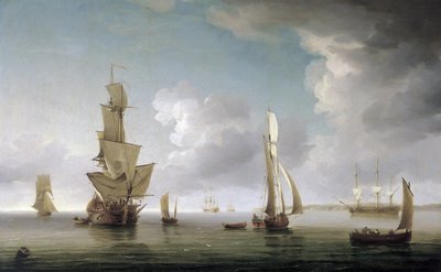 Navigation in the Thames Estuary (England), great variety of boats and description of the English coast by Charles Brooking