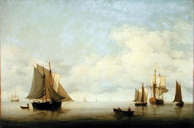 Seascape with Shipping by Charles Brooking