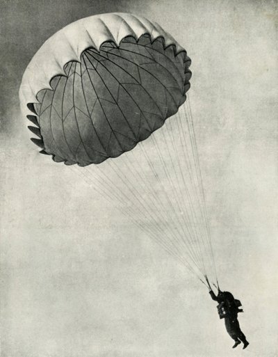 Airman Using a Parachute During the Second World War by Charles Brown