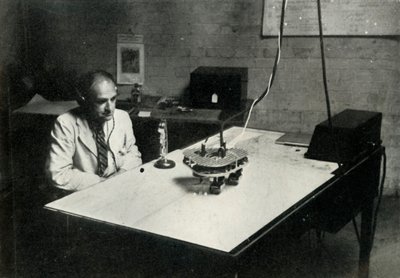 Control desk at an RAF flight training school, 1941 by Charles Brown