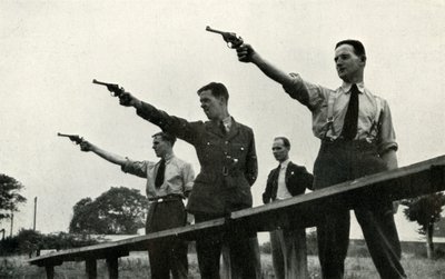 Revolver Practice at the Elementary Flying Training School, 1941 by Charles Brown