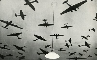 Silhouettes of Military Aircraft at an RAF Training School During the Second World War by Charles Brown