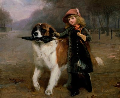 Charles B. Barber, Off to School, 1883 by Charles Burton Barber