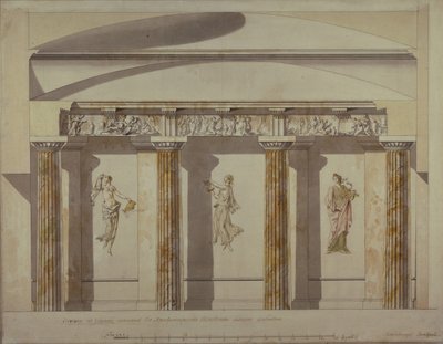 Design for the Large Cabinet in the Pavlovsk Palace by Charles Cameron