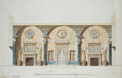 Design for the Main Hall in the Agate Pavilion at Tsarskoye Selo, Early 1780s by Charles Cameron
