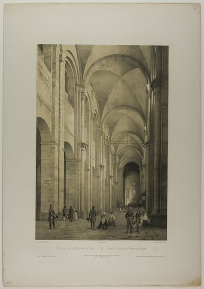 Interior of the Cathedral of Speier, Plate Eleven from Allemande by Charles Claude Bachelier