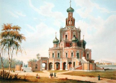 The Protection of the Virgin Church in Moscow, 1840s by Charles Claude Bachelier