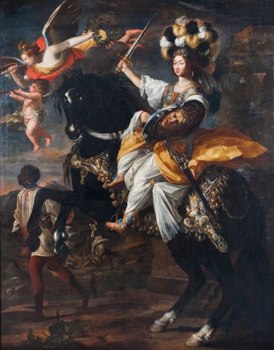 Christine Marie of France, Duchess of Savoy, as Minerva, ca 1663 by Charles Claude Dauphin