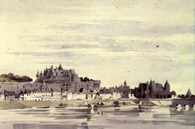 View of Amboise, France by Charles Claude Pyne