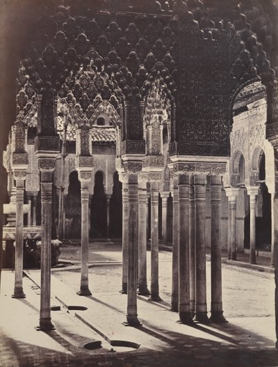 The Lion Court at the Alhambra, Viewed from Beneath the Portico Temple by Charles Clifford