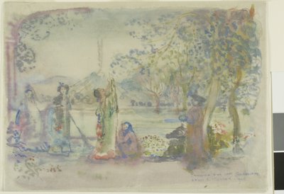 Scene on a Lake in the Morning by Charles Edward Conder