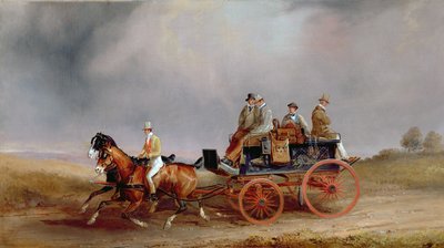 Going Shooting; a Postillion and Pair with a Game Cart by Charles Cooper Henderson