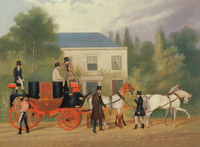 The Stage Coach Preparing to Depart by Charles Cooper Henderson