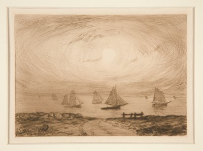 Boats in the Moonlight by Charles Cottet