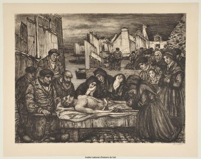 Pain in the Land of the Sea or The Victims of the Sea (proof a) by Charles Cottet