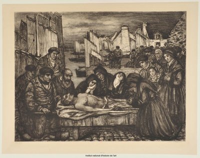 Sorrow in the Land of the Sea or The Victims of the Sea (proof b) by Charles Cottet