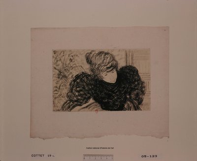 Leaning Woman with Wide Sleeves (print a) by Charles Cottet