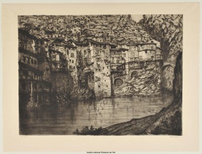 Pont-en-Royans (large plate) (proof a) by Charles Cottet