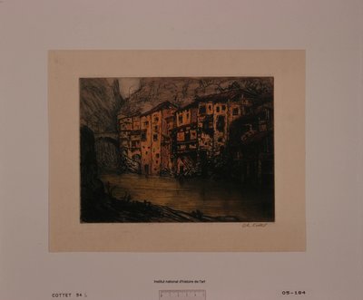 Pont-en-Royans (small plate) (proof b) by Charles Cottet