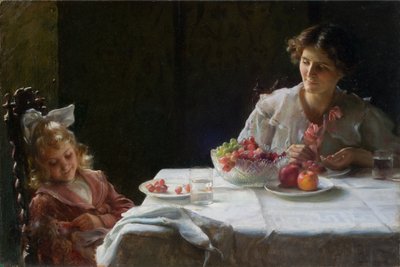 Breakfast for Three 1909 by Charles Courtney Curran