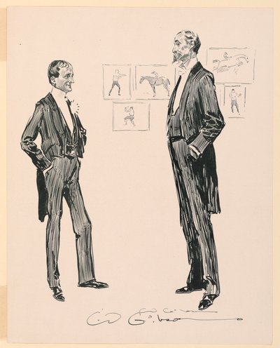 I Play Poker with the Old Man by Charles Dana Gibson