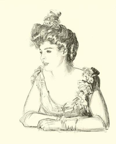 Illustration for The Social Ladder by Charles Dana Gibson
