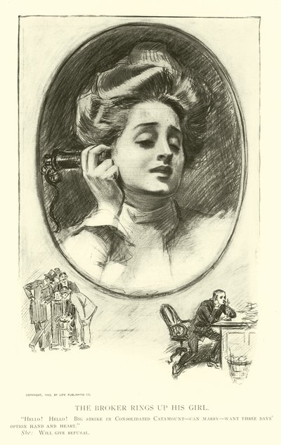 Illustration for The Social Ladder by Charles Dana Gibson