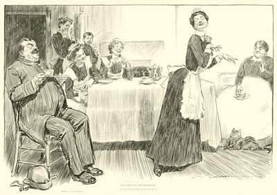 Illustration for The Social Ladder by Charles Dana Gibson