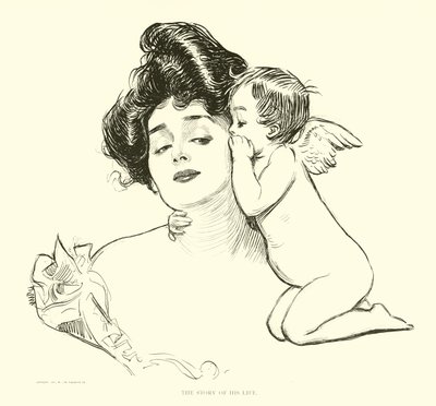 Illustration for The Social Ladder by Charles Dana Gibson