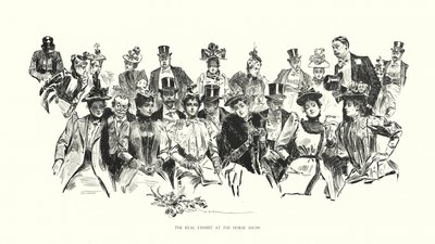 The Real Exhibit at the Horse Show by Charles Dana Gibson
